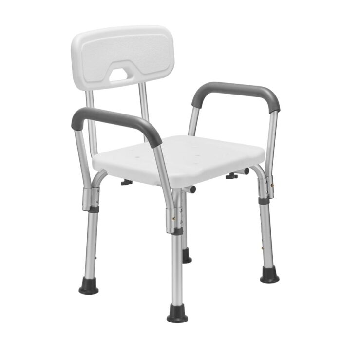 Adjustable Shower Chair | Bathing Seat - With Backrest & Armrest