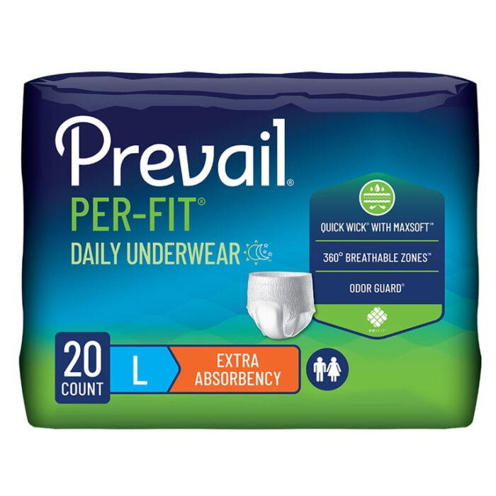 Prevail Per-Fit Daily Underwear - Large (20 Count) | Adult Diaper