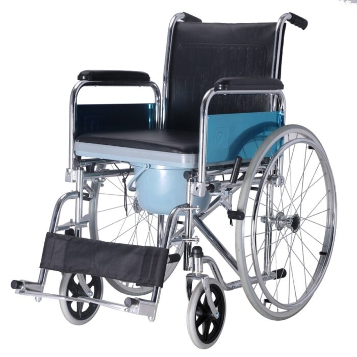 Detachable Manual Commode Wheelchair | Foldable Commode Wheelchair
